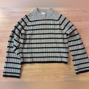 H&M striped wide  sleeve sweater